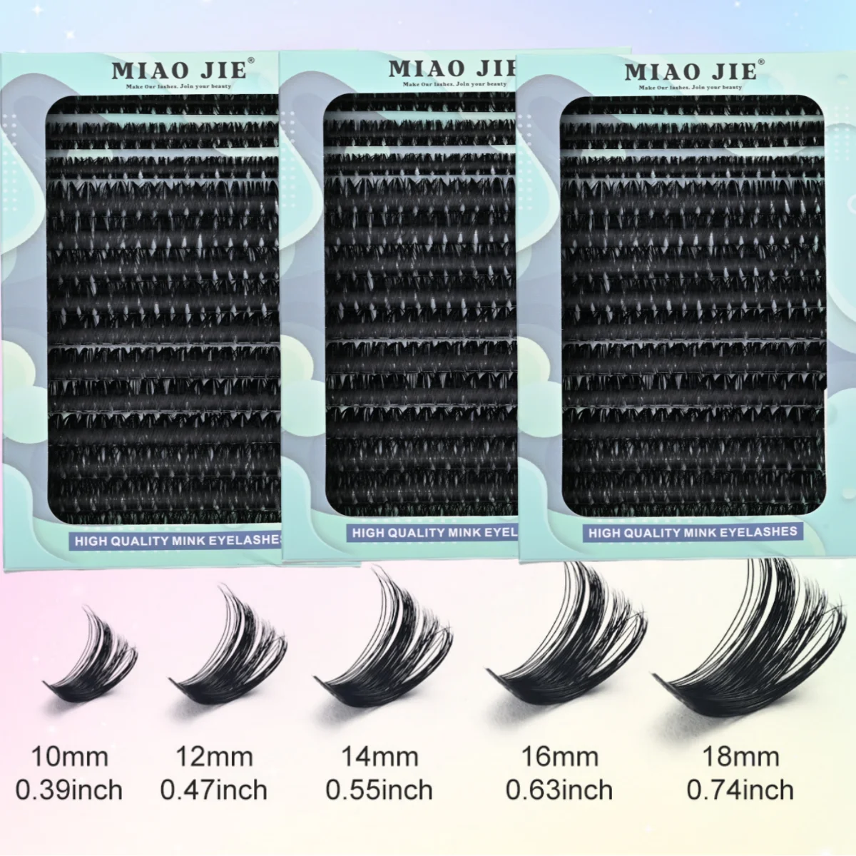 

MIAOJIE 110D DD Curl Eyelashes Extension Natural Thick Mink Faux Eyelash 3D Fluffy Russia Individual Makeup Lash Cluster Lashes