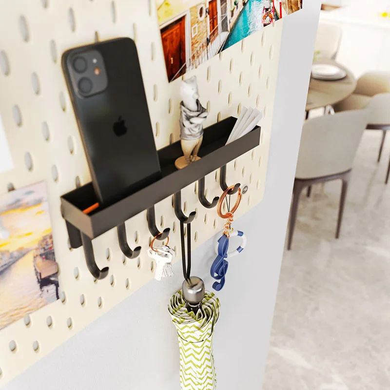 لا يوجد رف تثقيب، رف مفاتيح، جدار باب إبداعي، لا يوجد علاقة مفاتيح مدخل مثقوبة، عينة متعددة الوظائف خاصة #4