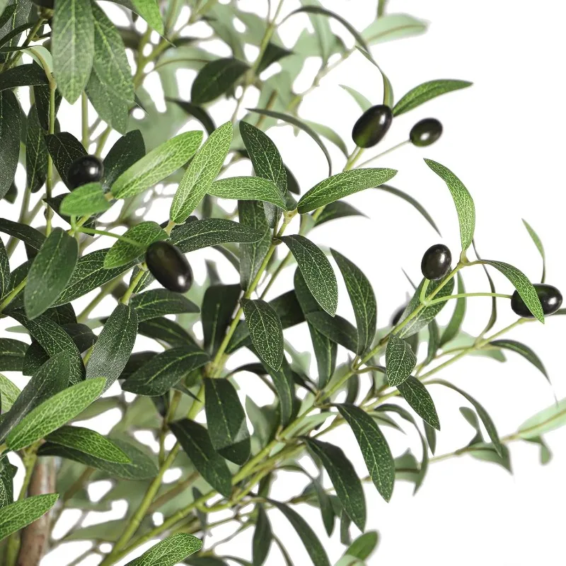 Artificial Olive Tree 6FT Tall Faux Silk Plant for Home Office Indoor Decor Fake Olive Tree with Lifelike Olive Leaves