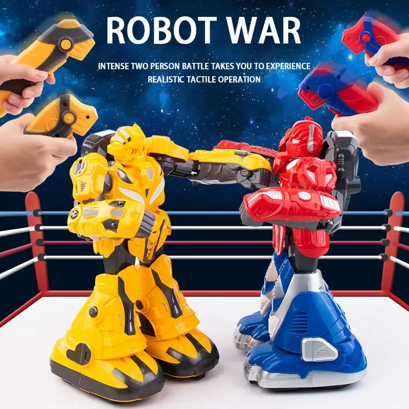 somatosensory control battle robot music light large double battle boxing toy RC robot toy parent-child interactive game gift