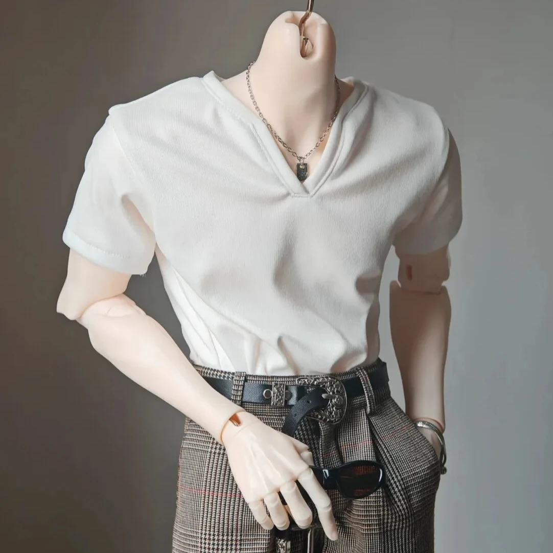 1/3 roupas de boneca camiseta caber para 75/77cm masculino bjd boneca alta elasticidade mangas curtas vestir-se brinquedos acessórios de boneca, sem boneca