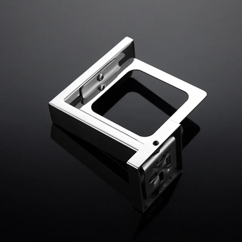 304 Stainless Steel Chrome Bathroom Hardware Set Square Towel Rack Towel Rack Tissue Holder Robe Hook Bathroom Rack Accessories