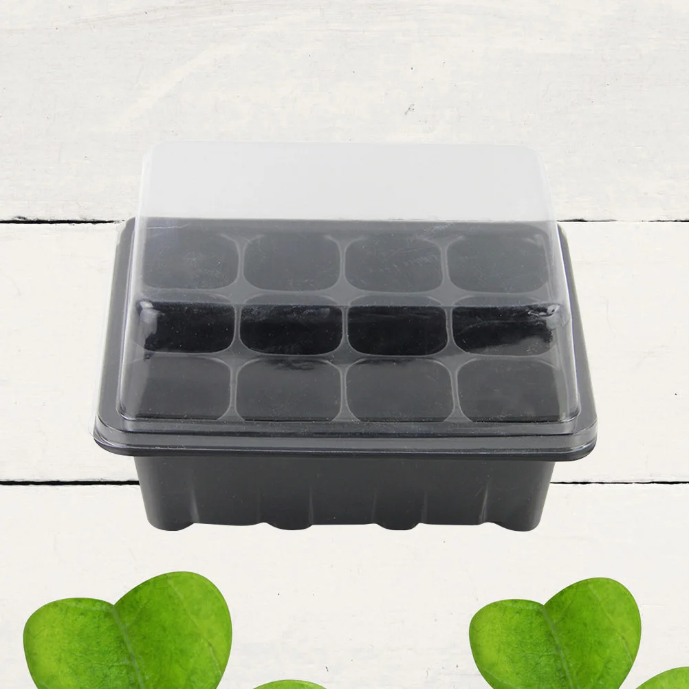 3 قطعة 18x14x6 سنتيمتر الشتلات كاتب عدة مع 12 خلية غطاء شفاف ترطيب إنبات صينية لزراعة الحديقة