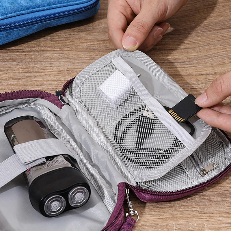 1PC Portable Cable Organizer Storage Bag For Power Bank Digital Cable Case Earphone Oxford Cloth Earphone Holder Case