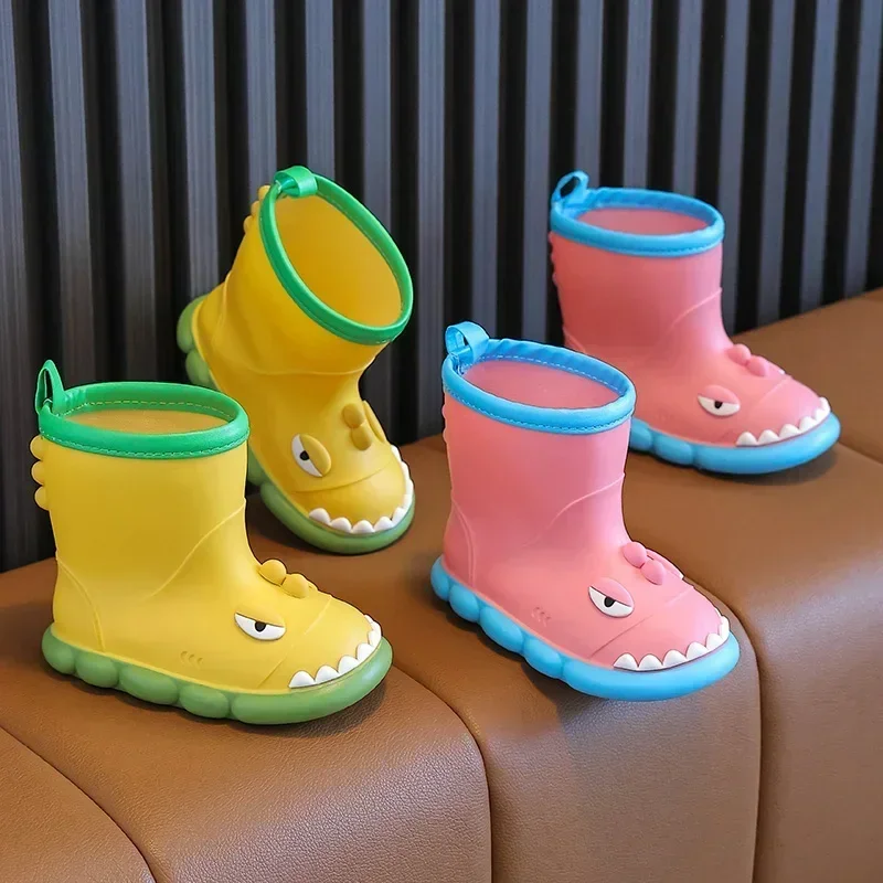 Rain Boots Kids Boy Waterproof Light and Handy Toddler Water Shoes for Girls Children Rain Boots