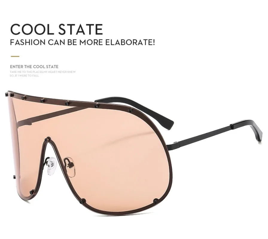 Large Frame All-in-one Punk Fashion Eyeglasses Outdoor Personalized Sunscreen Sunglasses UV400 Goggles