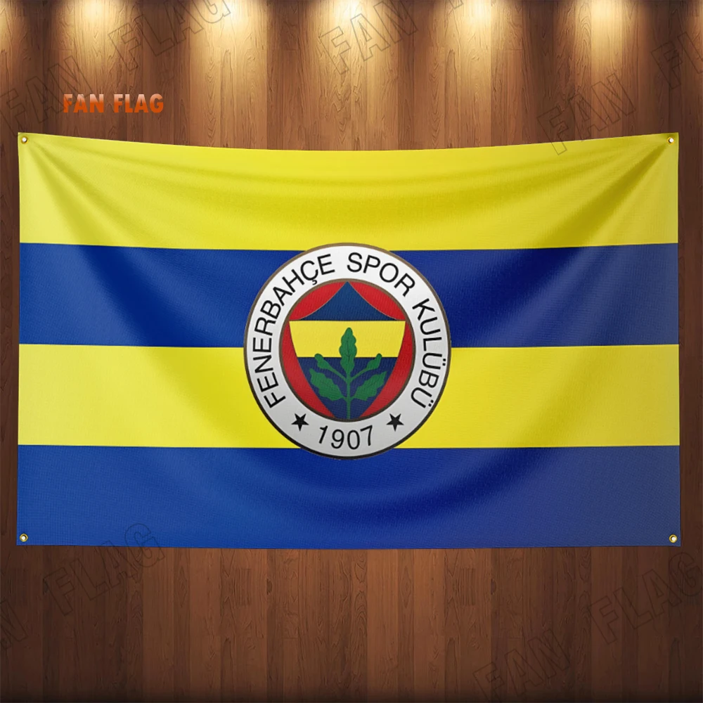 90x150CM Football Game FC Fenerbahces 1907 Flag Polyester Digital Printing Banner For Garage or Out door Decoration