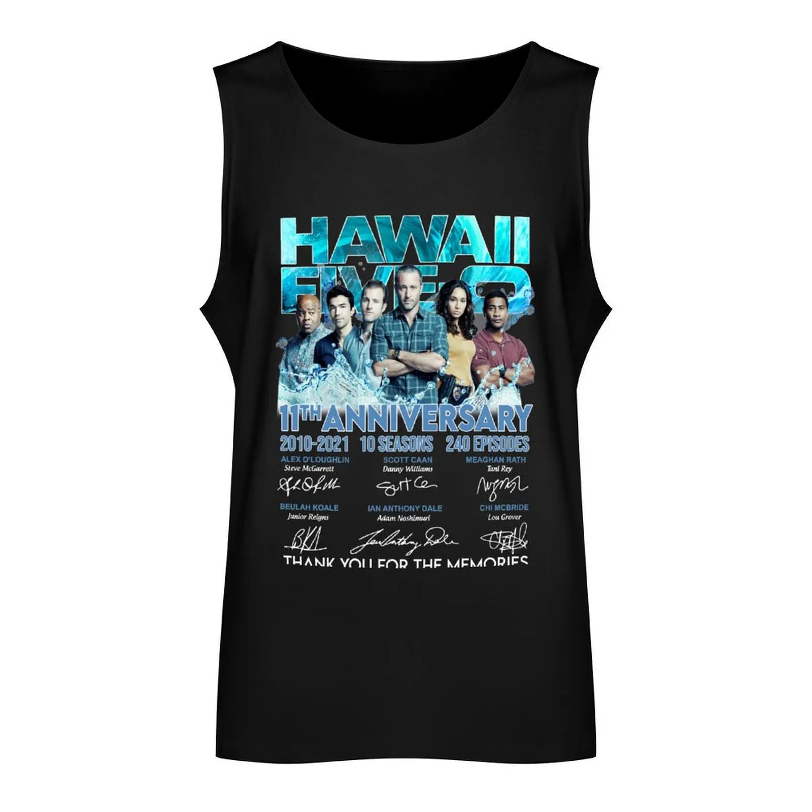 Hawaii Five O 11Th Anniversary T Shirt, all cast Signaturesthank you for the memories shirt Tank Top