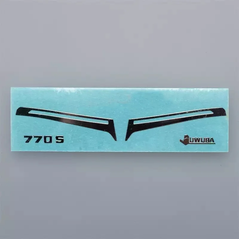 770s Scheinwerfer-Dekor-Aufkleber aus Metall, Augenbrauen-Aufkleber, Innenraumaufkleber für 1/14 Tamiya Trailer Scania 56368, Modifikation, DIY-Teile – Detail 4