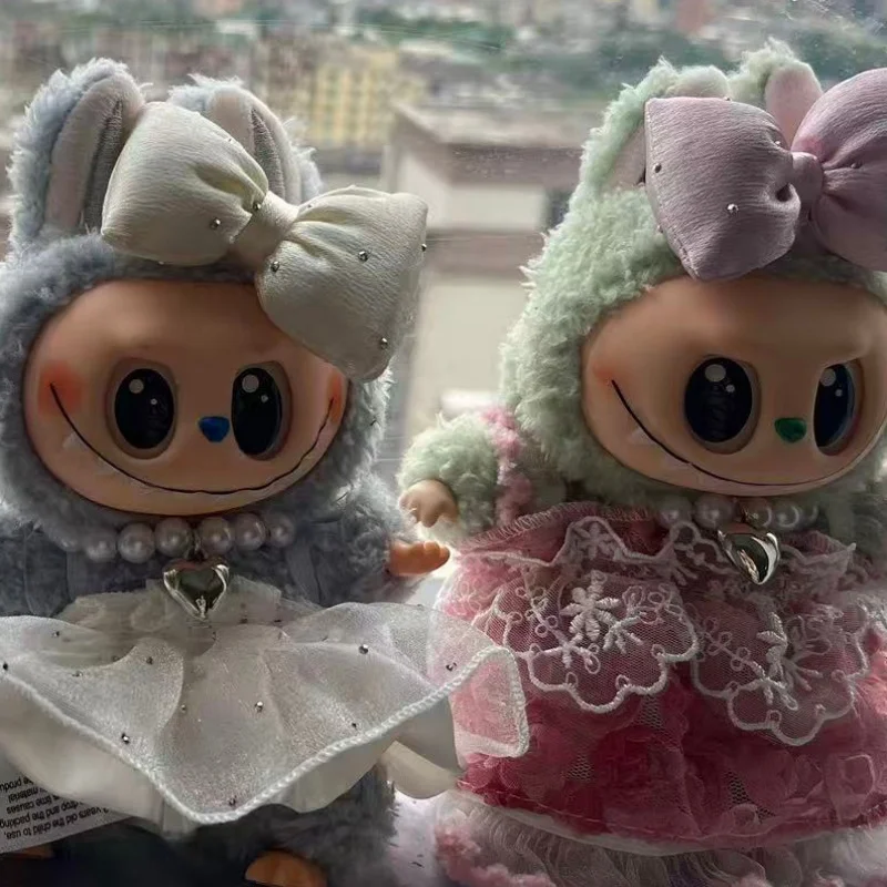 15 17 سنتيمتر ل Labubu فستان دمية الجنية تنورة أفخم دمية الملابس الرسمية فستان المعبود دمية تصميم الأزياء الملابس مقعد الملحقات #3