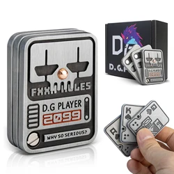 Fidget Slider Poker QKA Alloy EDC Decompression Toy Metal Three-Layer Push Card Mechanical Fidget Spinner Stress Relief Toys