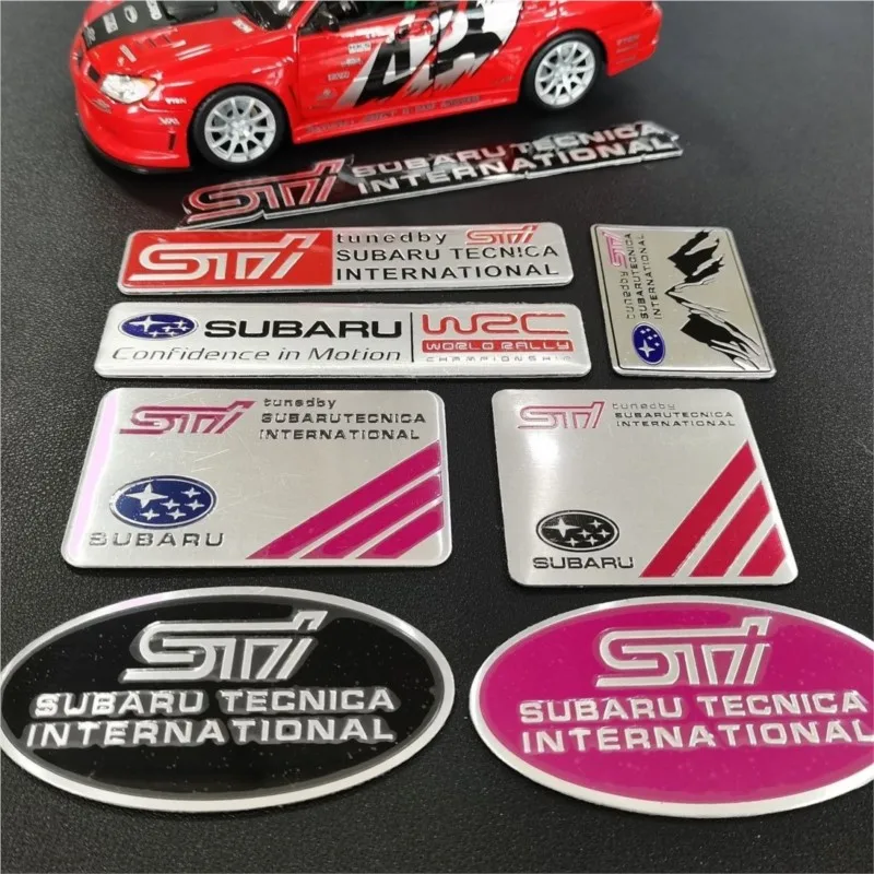 جسم السيارة شعار الجذع ثلاثية الأبعاد ملصقات معدنية شارة الشارات ملحق لسوبارو STI فورستر امبريزا ليجاسي Outback XV BRZ WRX Tribeca #3