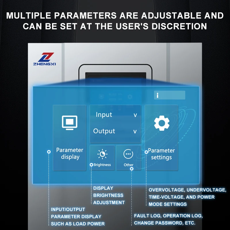 ZX SBW-N 60KVA 80KVA 100KVA trójfazowy LCD o dużej mocy automatyczny regulator napięcia AC stabilizator