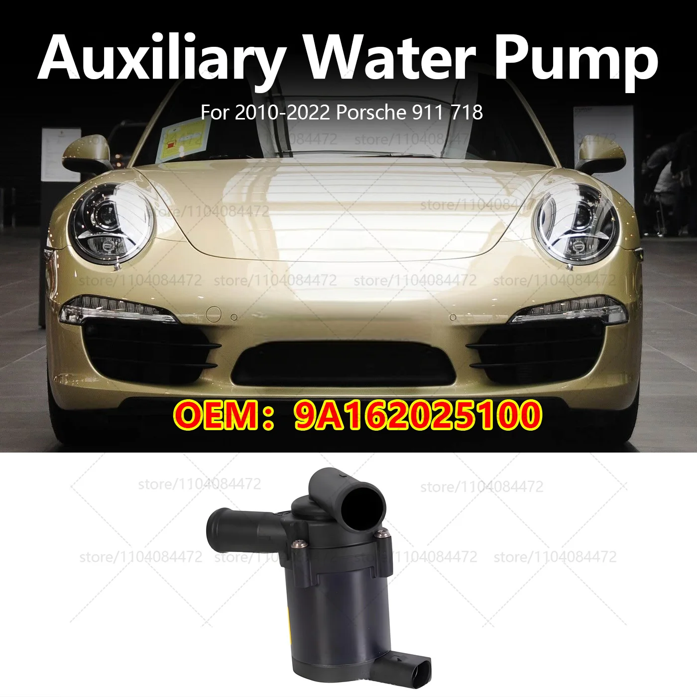 

Для Porsche 911 718 Cayman Boxster 991 982 2010-2022 годов автомобильного цикла охлаждения электрический вспомогательный водяной насос OEM 9A162025100
