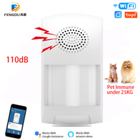 WiFi Motion Detector PIR Sensor Home Burglar Alarm System Flash Pet Immune Tuya Smart Life APP Remote Control Timing Arm Disarm