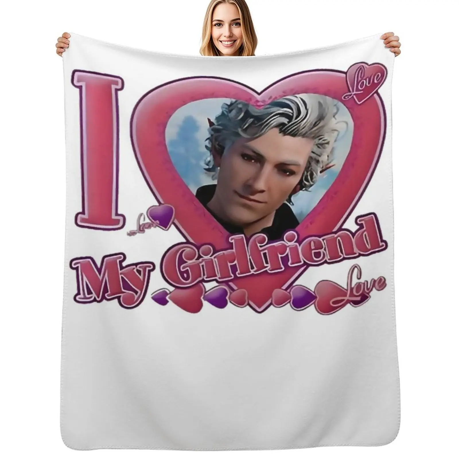 

Astarion I Love My Girlfriend (1) Throw Blanket Soft Warm Blanket Gift for Grandparents