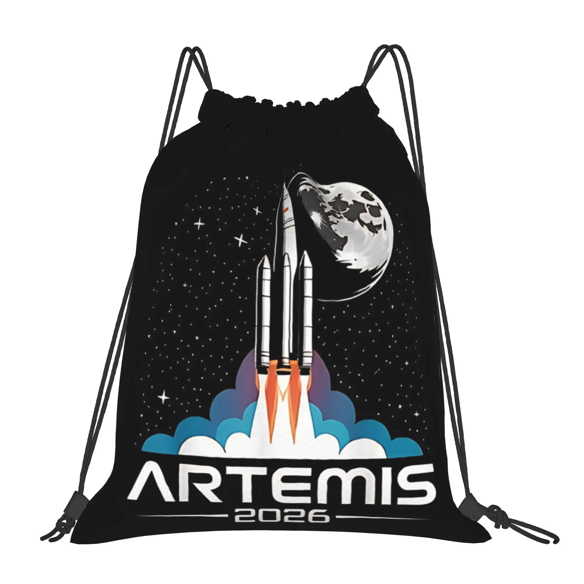 2026 Artemis II 31  Portable Hiking Drawstring Backpack Riding Backpack Gym Clothes Drawstring Bags