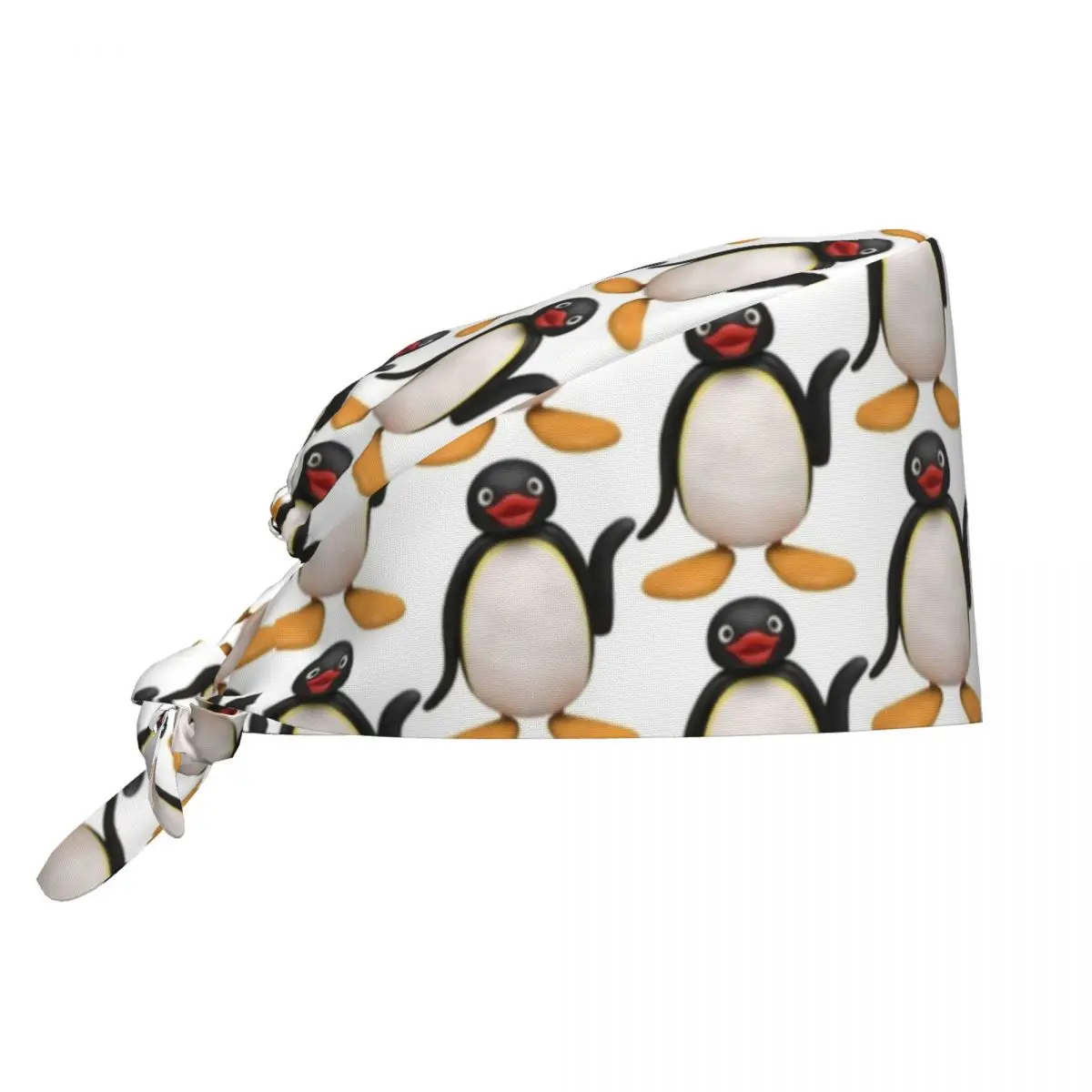 Flocant pingouin sur une chaise Meme gommage casquettes Angery Pingu opérateur soins infirmiers casquette chirurgicale hommes femmes laboratoire médecin Spa travail chapeaux casquette