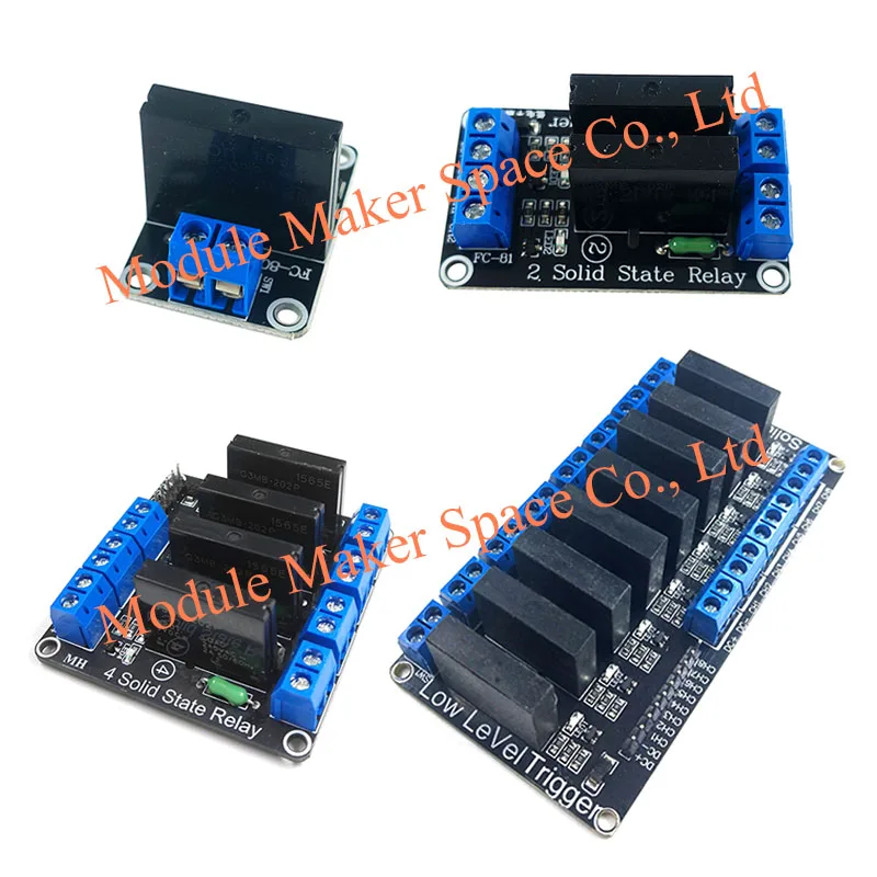 Low Level 5V 1 2 4 8 Channel SSR G3MB-202P Solid State Relay Module 240V 2A Output with Resistive Fuse Diy Kit For ARDUINO