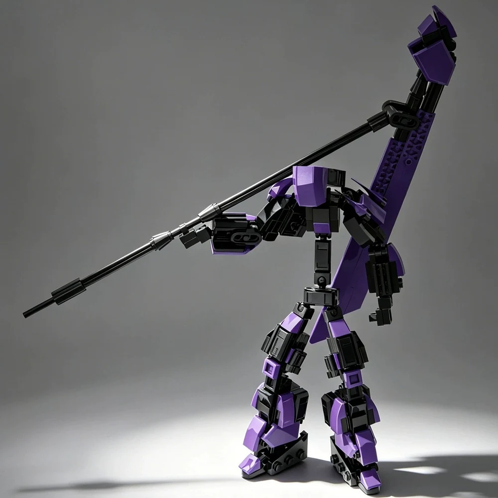 MOC Warrior Reaper Mecha Brick Model - Articulated Robot Assembly Toy, Perfect Gift for Kids and Brick Enthusiasts