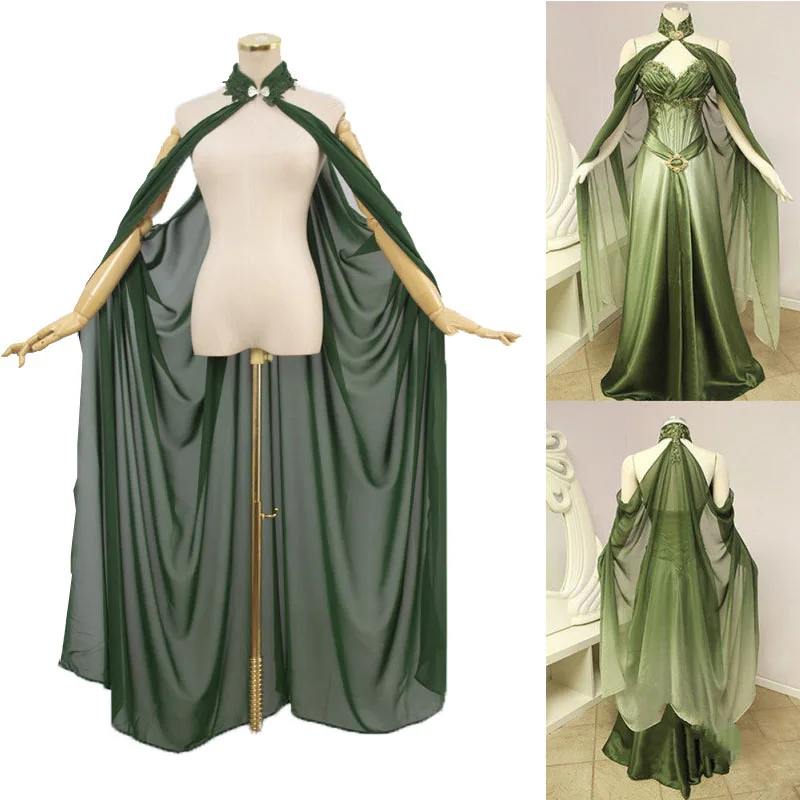 Disfraz de elfo gótico para mujer, capa de gasa para Halloween, chal para encogimiento de hombros, vestido de novia de boda renacentista para adultos