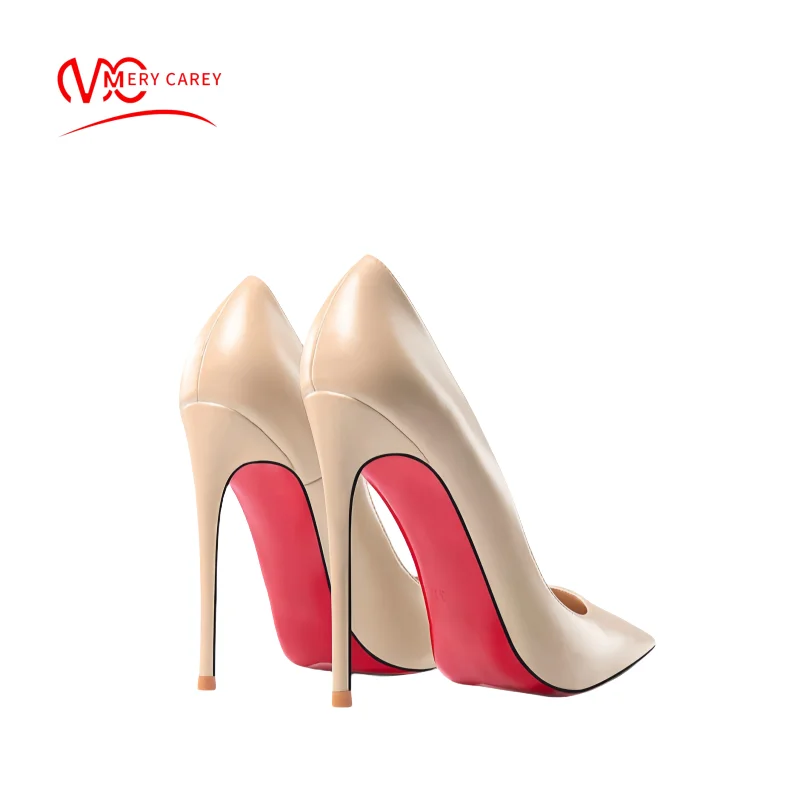 Women's High Heels Pointed toe Luxury Brand Heels for women Red soled Pumps Red Bottoms Matte Stiletto Ladies elegant shoes 12cm