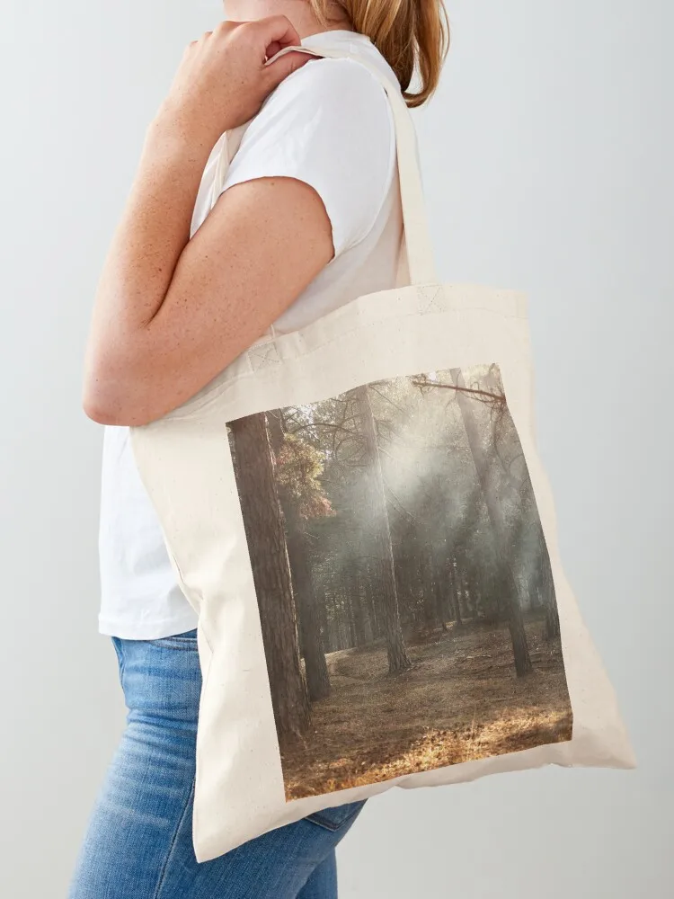 SUNSHINE IN THE FOREST Tote Bag canvas tote great bag supermarket folding bag Portable shopping