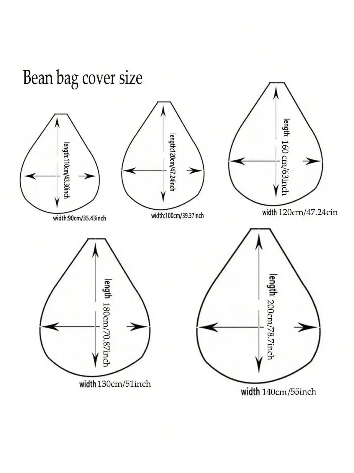 Bean Bag Cover Without Filler Just Cover Bean Bags Chair No Filling Stuffed Animal Storage Washable Soft Plush Sofa Cover view 2