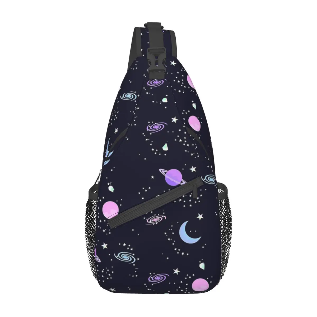 Kristall galaxie Cross body Schulter taschen kleine Brusttasche Kawaii Muster Schulter rucksack Tages rucksack zum Wandern Outdoor-Fahrrad tasche