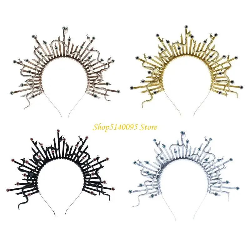 

DXAE Dark Gothic Snake Headpiece Cosplay Hairpieces Headband For Creative Outfits