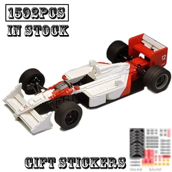 New Technical MOC-0845 MP4-4 Team Stake SuperRace Car Scale 1:8  Buiding Kit Creators Block Bricks Kid Toys Birthday Gifts