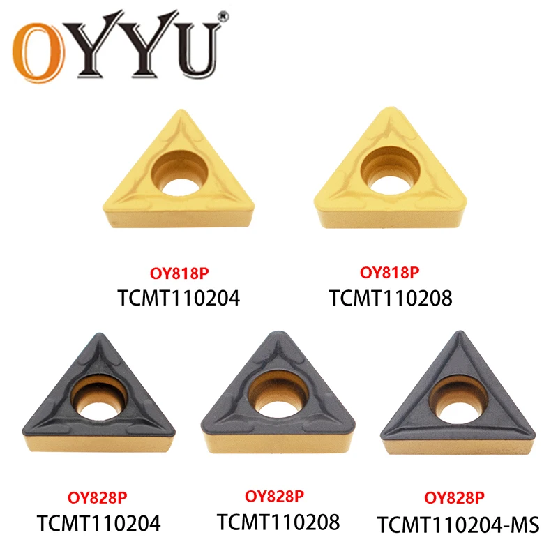 

OYYU 10 шт./кор. TCMT внутренные поворачивые-токарных станков с ЧПУ Токарный станок для TCMT110204 TCMT110208 110208 110204 MS вставки карбида OY818P OY828P Сталь