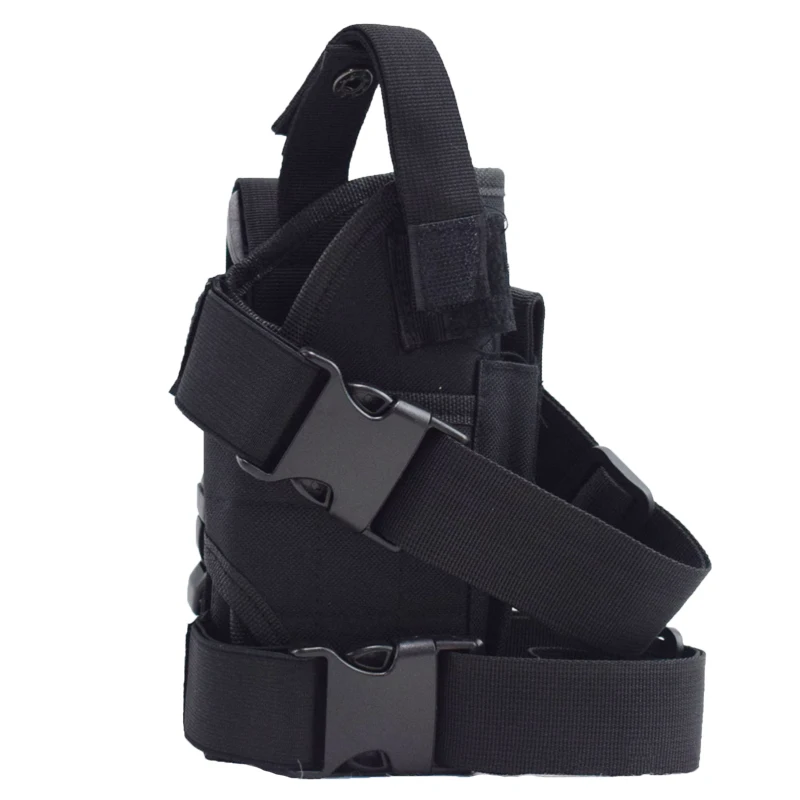 Funda táctica pierna nailon para pistola – Caza tiro airsoft - imagen 5