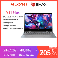 BMAX Y11 Plus Laptop 11.6 Inch 8GB RAM DDR4 256GB SSD Full Metal Case Notebook Windows 11 360degree Touchscreen Intel N5100