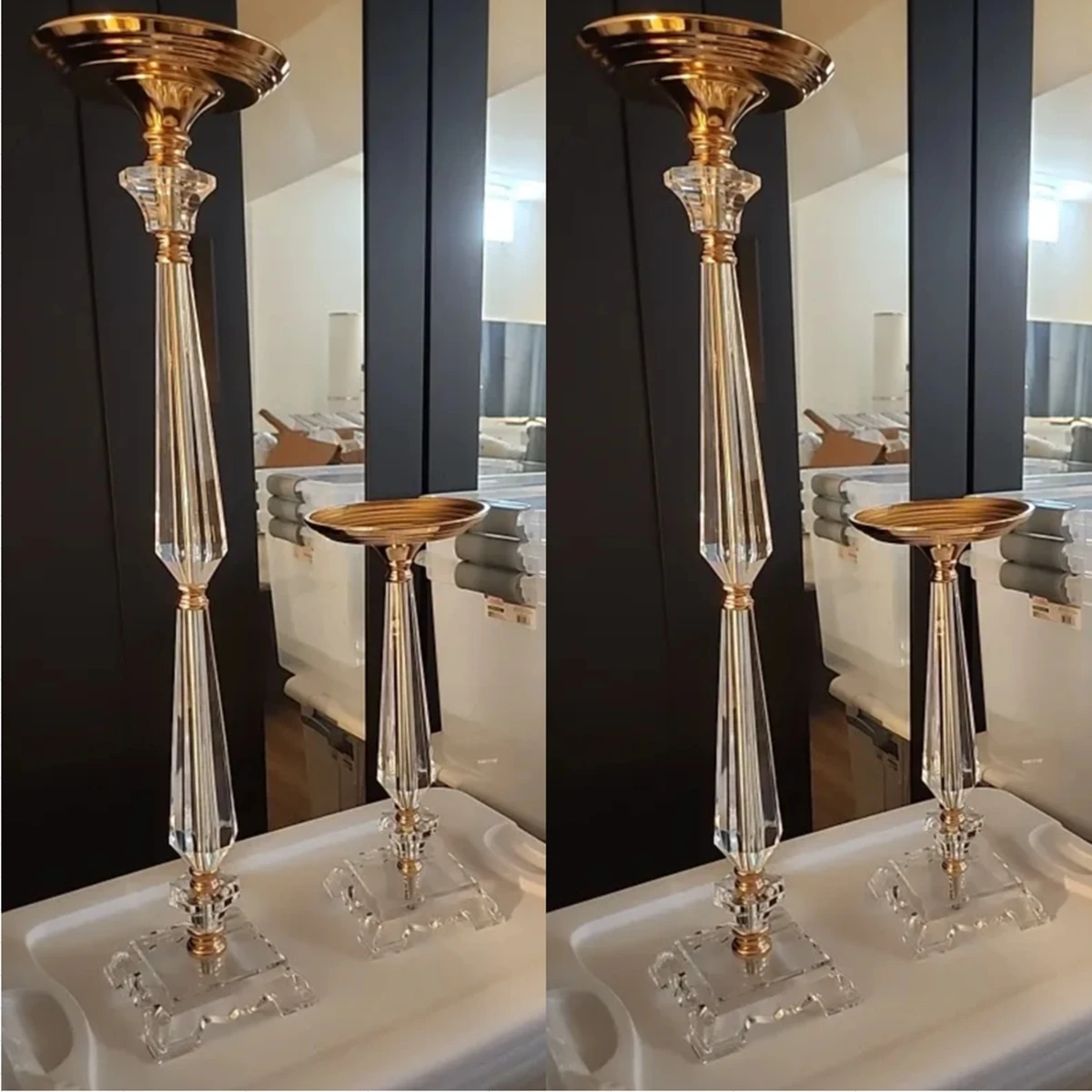 

10pcs(40cm to 100cm tall)crystal clear acrylic column pedestal display stands flower centerpiece pedestal stands for flowers wed