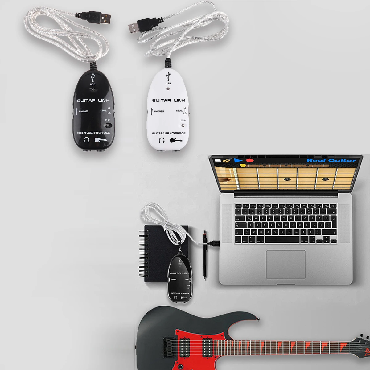 

Audio Cable Guitar Line Wire Glue Gold Copper Noise Free Shielding Best Signal Conduction Portable USB Musicians Recording Stage