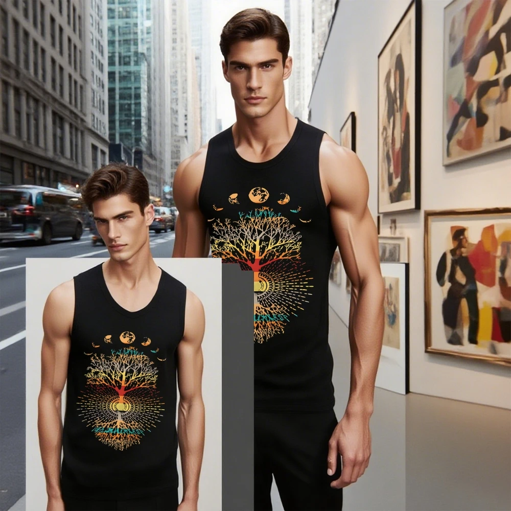 Pack Men's Cotton Sleeveless Vest Young Men's Wide Shoulder Sports Fitness Slim Top Solid Color Joker Tight Vest Parent