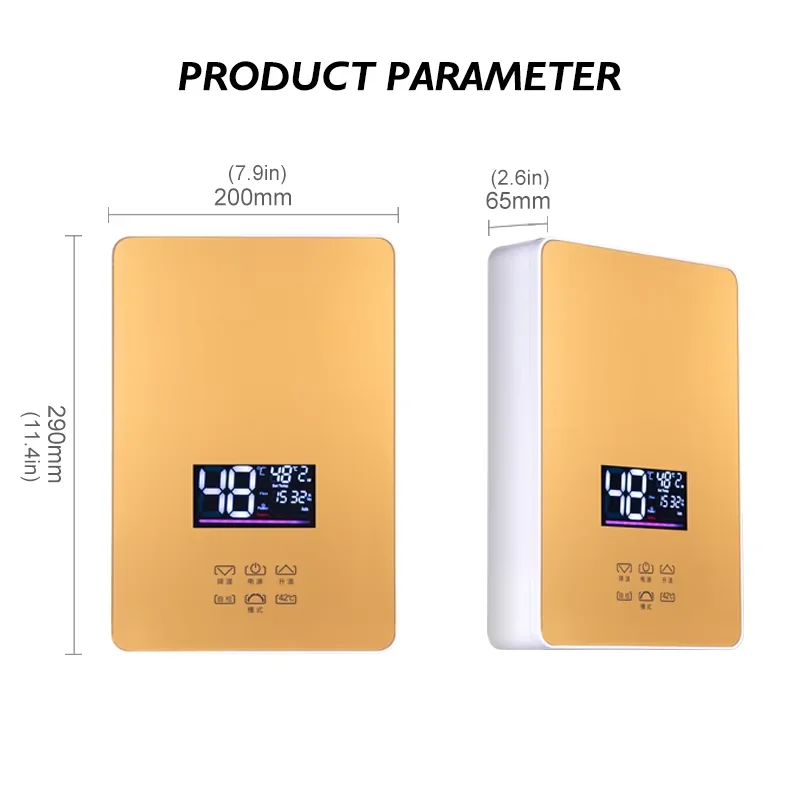 Бесплатный образец настраиваемый водонепроницаемый безрезервуарный электрический водонагреватель для всего дома легкий нагреватель для душа коммерческий водонагреватель