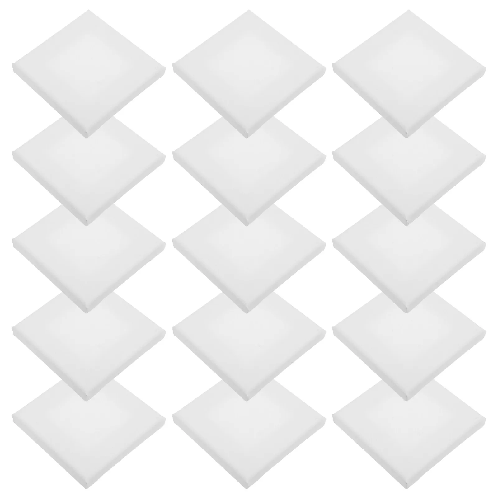 15Pcs Canvas Boards For Painting Save Storage Space For Art Student Mini Panels Cotton Texture Small Square 10x10cm