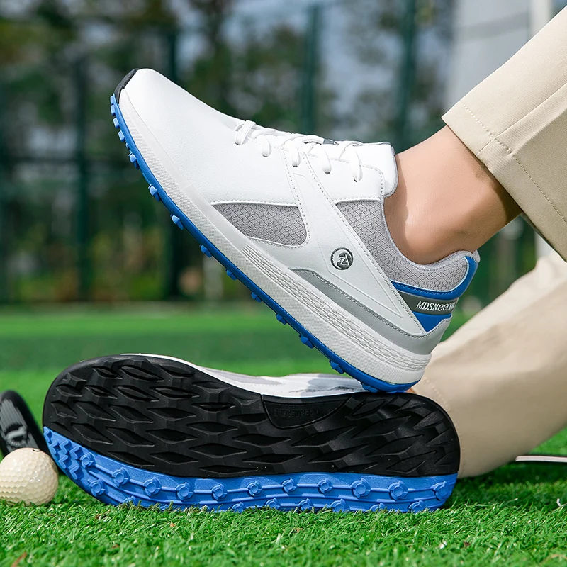 

Professional Men Leather Golf Shoes Big Size 45 46 47 Youth Fashion Golfing Practice Golfer Golf Jogging Shoes