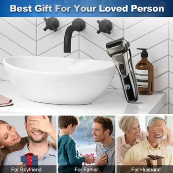 Holicí strojek s vyskakovacím nástavcem, elektrický holicí strojek z nerezové oceli pro muže, 3D trojitý plovoucí holicí strojek, holicí strojek FK-605 6 nejlepší prodej holicí strojek fk 605 - №1