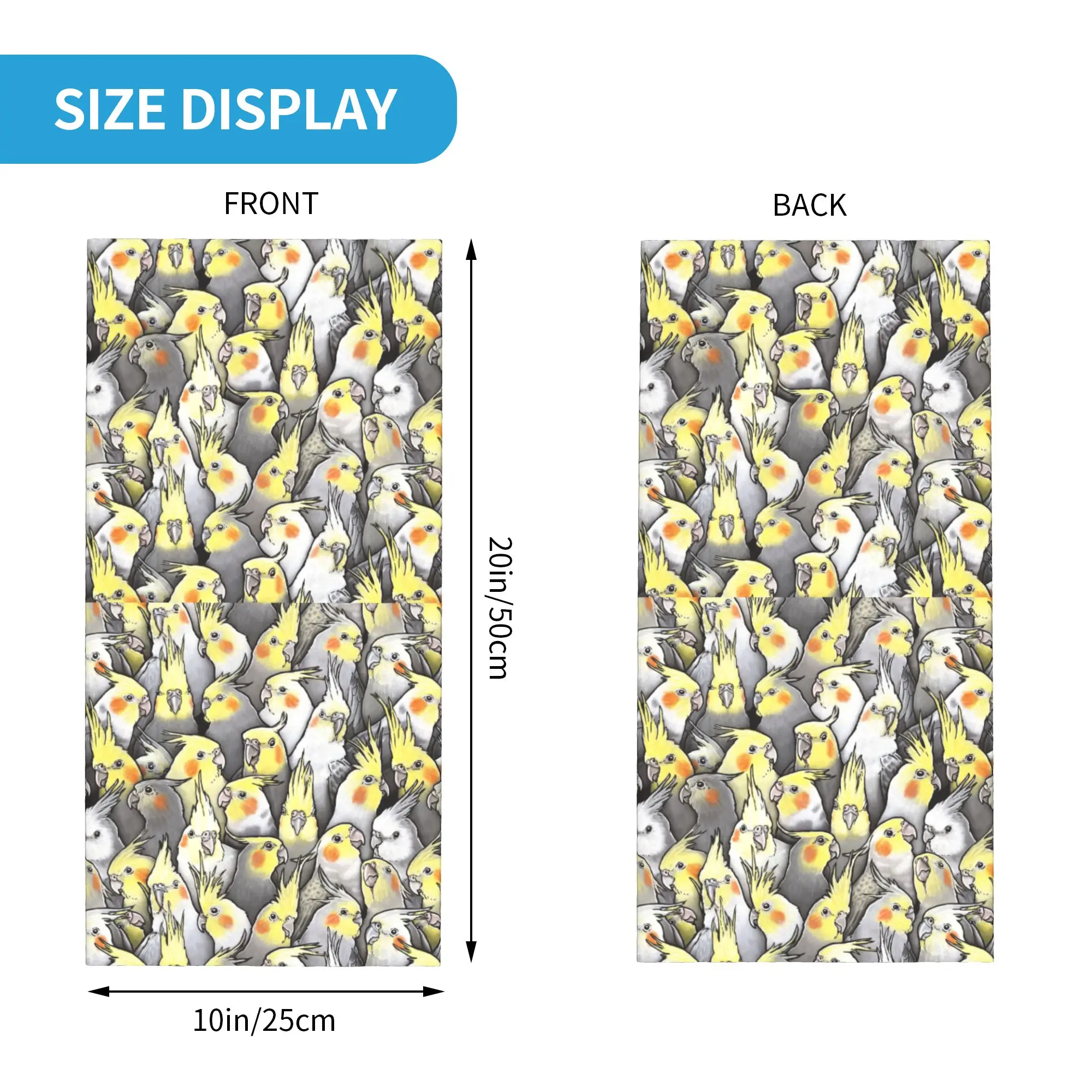 Funny Cockatiels Galore Neck Gaiter Men Women Windproof Winter Parrot Birds Bandana Scarf for Hiking