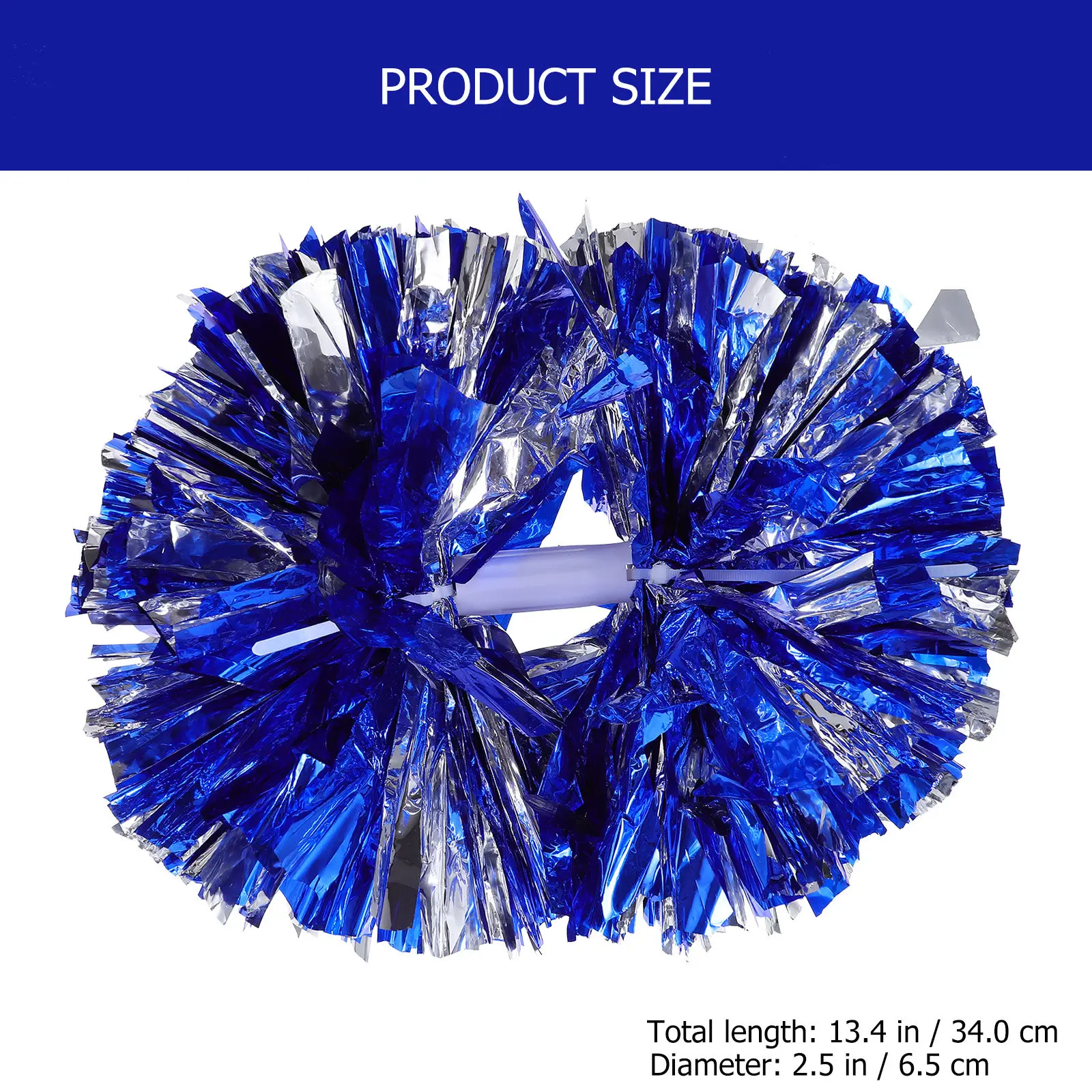 4Pcs Cheerleader Pom Poms Durable Bright Colors Lightweight Portable Sports Meeting Props Football Basketball Cheers