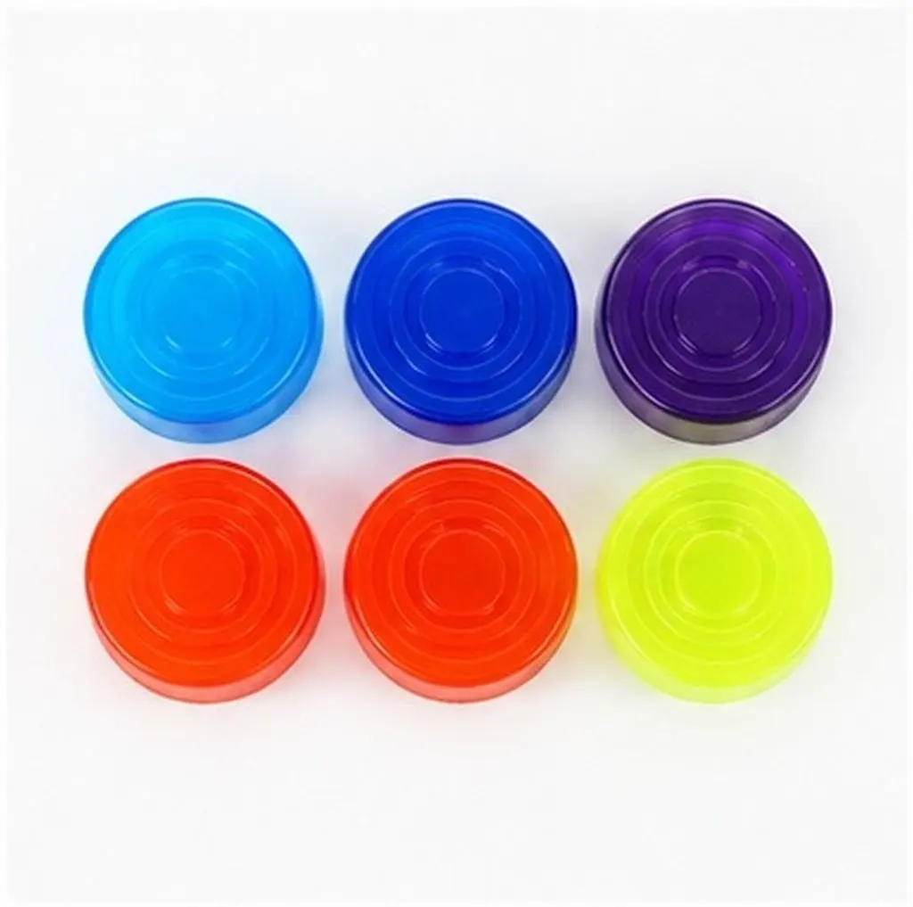 6Pcs Guitar Effect Footswitch Pedal Caps Colorful Protective Covers Anti-Slip Toppers Yellow Red Purple Orange Dark Blue Light