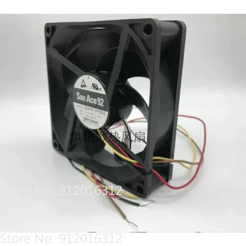 Original New Fan for Sanyo 9025 9GA0912P4S03 DC12V 0.2A 4 Wire Temperature Control 9225 Cooling Fan 90 * 90 * 25MM