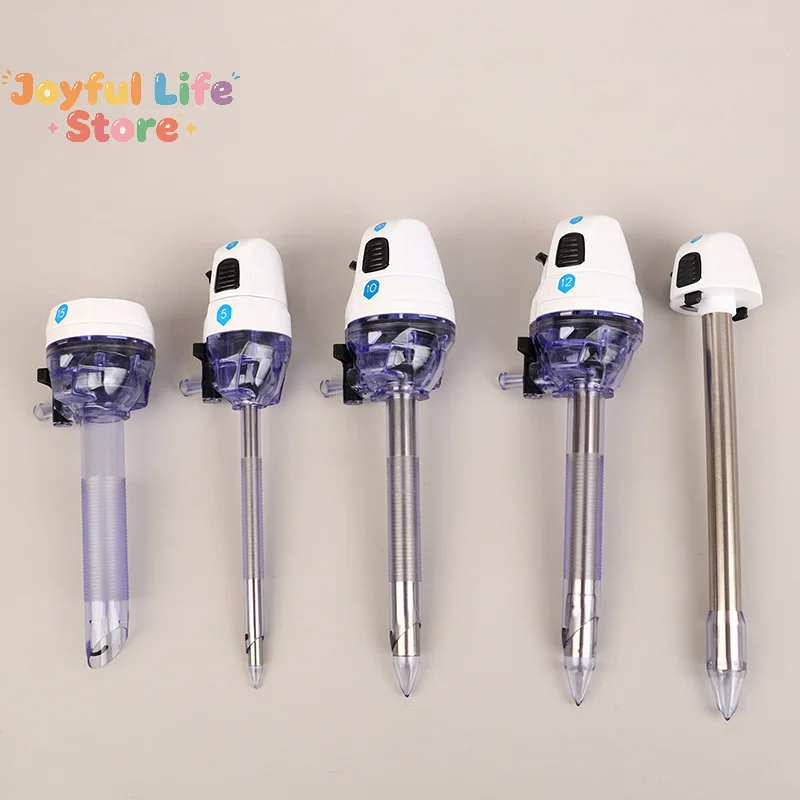 Hot 5/10/12/15mm Disposable Optical Puncture Cone Flip Type Puncture Cannula For Laparoscopy Visible Entry  Equipment