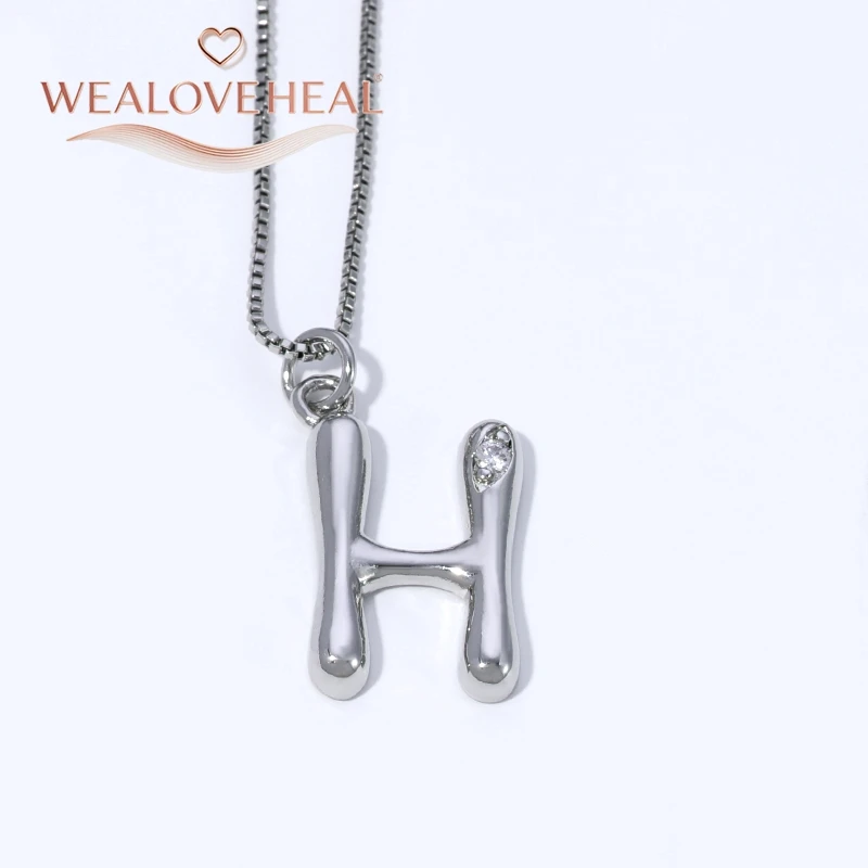 Rhodium-Plattierte Messing A-Z Initial-Halskette, Funkelnder Solitär-CZ-Buchstabenanhänger, Zierlicher Alphabet-Schmuck, Personalisiertes Namensgeschenk – Detail 26