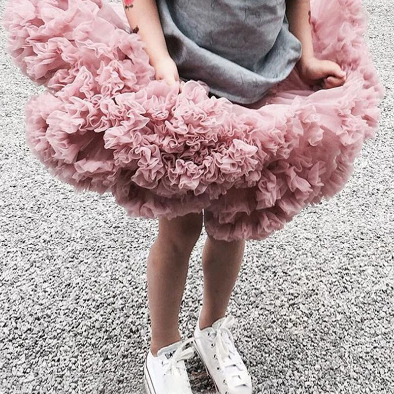 

New Girls Tutu Skirt Ballerina Pettiskirt Layer Fluffy Children Ballet Skirts Party Dance Princess Girl Tulle Miniskirt 1-10Y