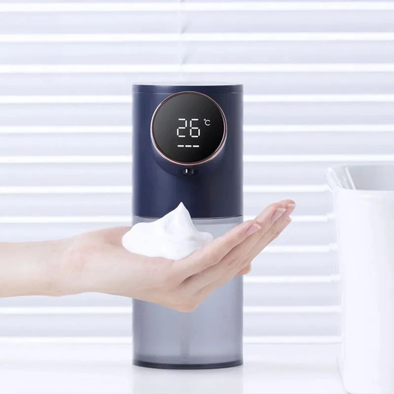 Automático USB Recarregável Soap Dispenser, Dispensadores de Sabão Líquido, Espuma Display Digital, Máquina Desinfetante para as Mãos, Casa, Novo, 320ml, 2024