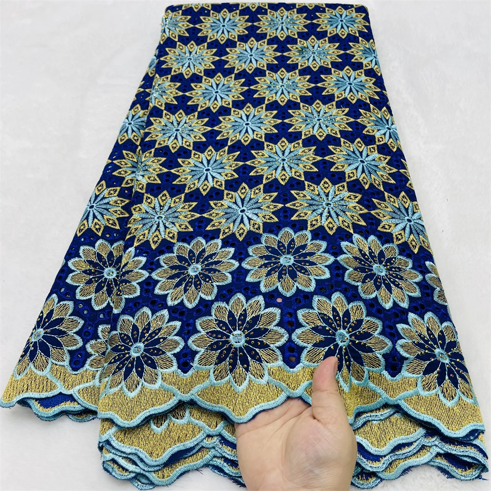 

Wholsale Swiss Voile Lace with Stones African Cotton Lace Fabric 2026 High Quality Nigerian Cotton Lace For Women Dresses Sewing
